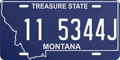 MT license plate 115344J