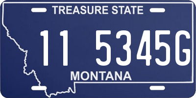 MT license plate 115345G