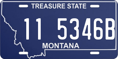MT license plate 115346B