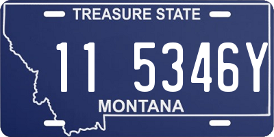 MT license plate 115346Y