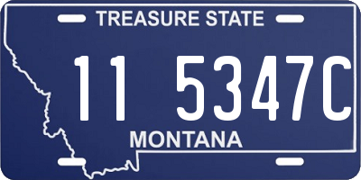 MT license plate 115347C