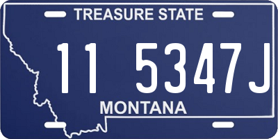 MT license plate 115347J