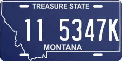 MT license plate 115347K