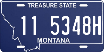 MT license plate 115348H