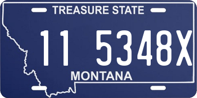 MT license plate 115348X