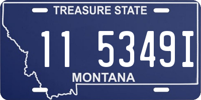 MT license plate 115349I