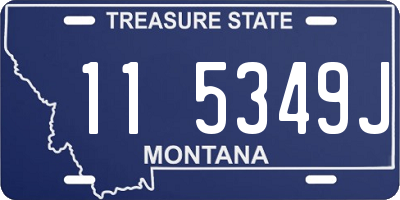 MT license plate 115349J