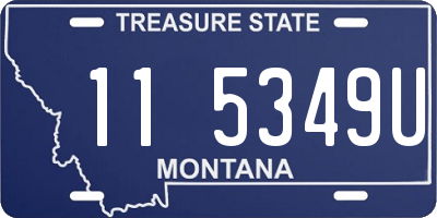 MT license plate 115349U