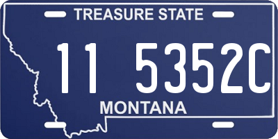 MT license plate 115352C