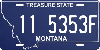 MT license plate 115353F