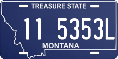 MT license plate 115353L