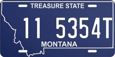 MT license plate 115354T