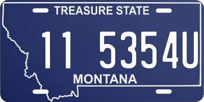 MT license plate 115354U