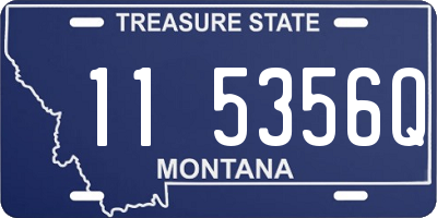 MT license plate 115356Q