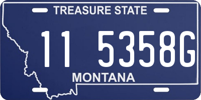 MT license plate 115358G