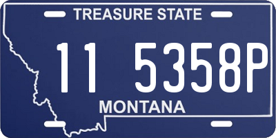MT license plate 115358P