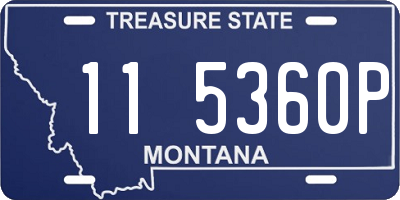 MT license plate 115360P