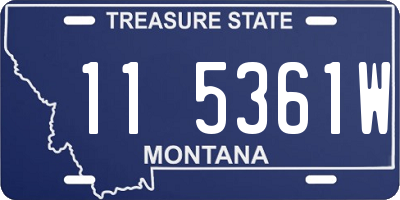 MT license plate 115361W