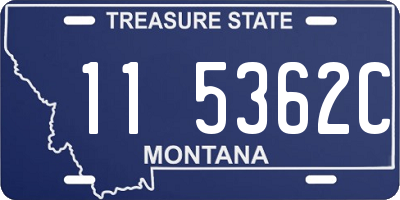 MT license plate 115362C
