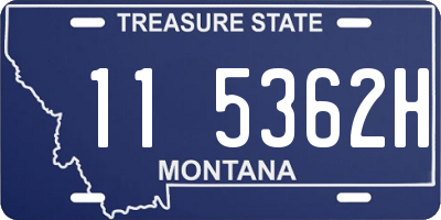 MT license plate 115362H