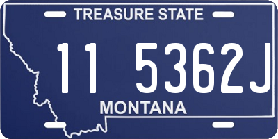 MT license plate 115362J