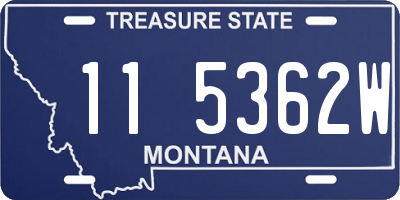 MT license plate 115362W