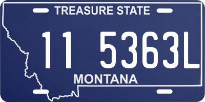 MT license plate 115363L