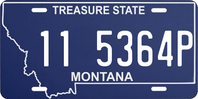 MT license plate 115364P