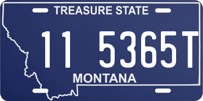 MT license plate 115365T