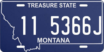 MT license plate 115366J