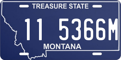 MT license plate 115366M