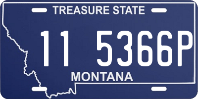 MT license plate 115366P