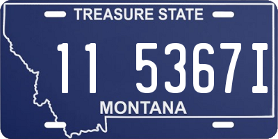 MT license plate 115367I