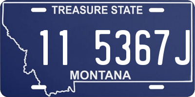 MT license plate 115367J