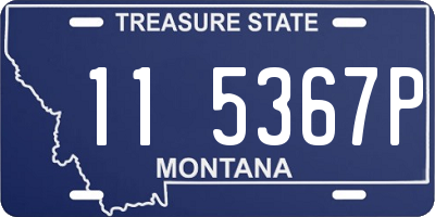 MT license plate 115367P