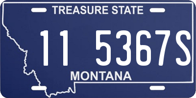 MT license plate 115367S