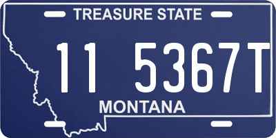 MT license plate 115367T