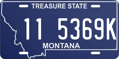 MT license plate 115369K