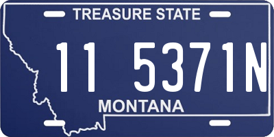 MT license plate 115371N