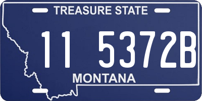 MT license plate 115372B