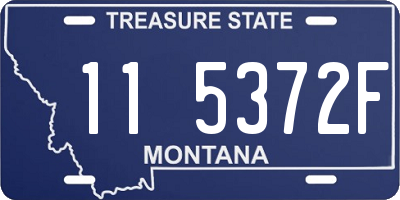 MT license plate 115372F