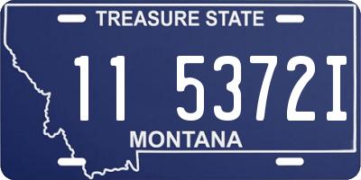 MT license plate 115372I