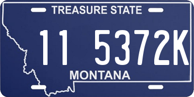 MT license plate 115372K