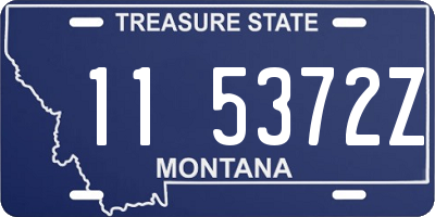 MT license plate 115372Z