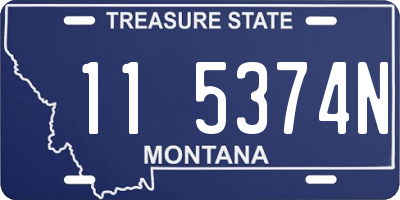 MT license plate 115374N
