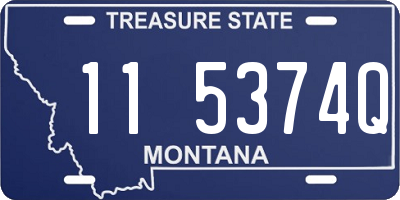 MT license plate 115374Q