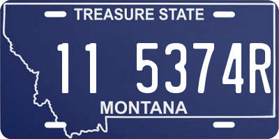 MT license plate 115374R