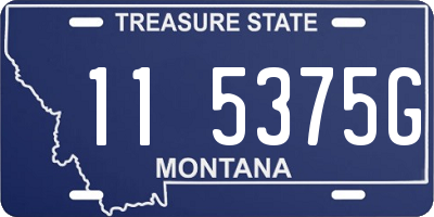 MT license plate 115375G