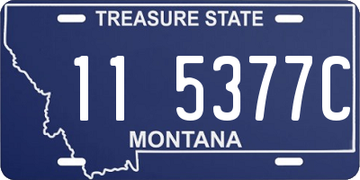 MT license plate 115377C