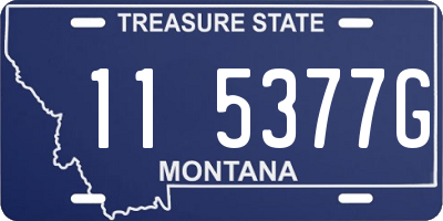 MT license plate 115377G